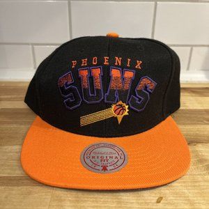 Mitchell & Ness Phoenix Suns Snapback Hat Black Orange Sports Basketball